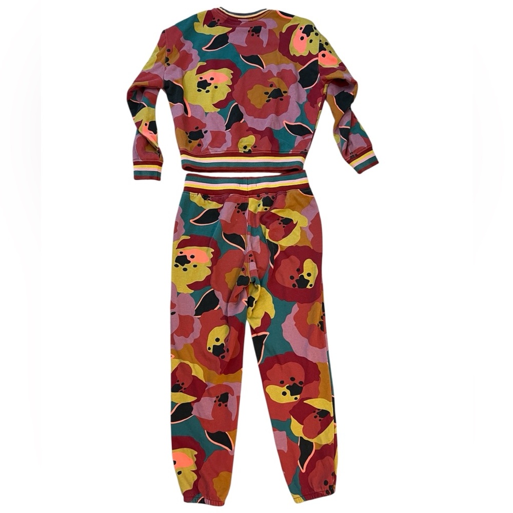 Marine Layer Amelia Crewneck Sweatshirt & Sweatpants Exploded Floral Set S/M 🌈 - Picture 2 of 7